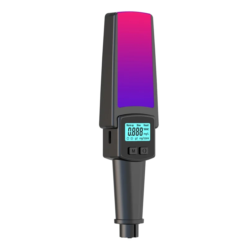 ABFN-2 In 1 Handheld Breathalyzer Digital Breath Alcohol Tester With Safety Hammer Window Breake Blowing Type Alcohol Tester