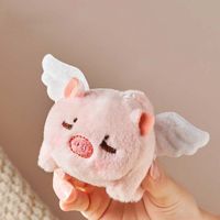 Shaking Tail Backpack Accessory Birthday Gifts Stuffed Animals Plush Key chain Flying Pig Toy Cartoon Plush Doll Angel Big Toy