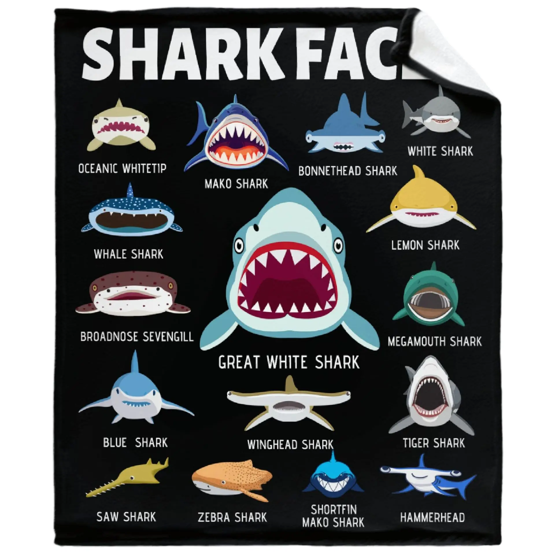 Shark enthusiast Printed Blanket for Sofa Bed Travel Camping Living Room Office Conditioning Blanket for All Seasons Gifts
