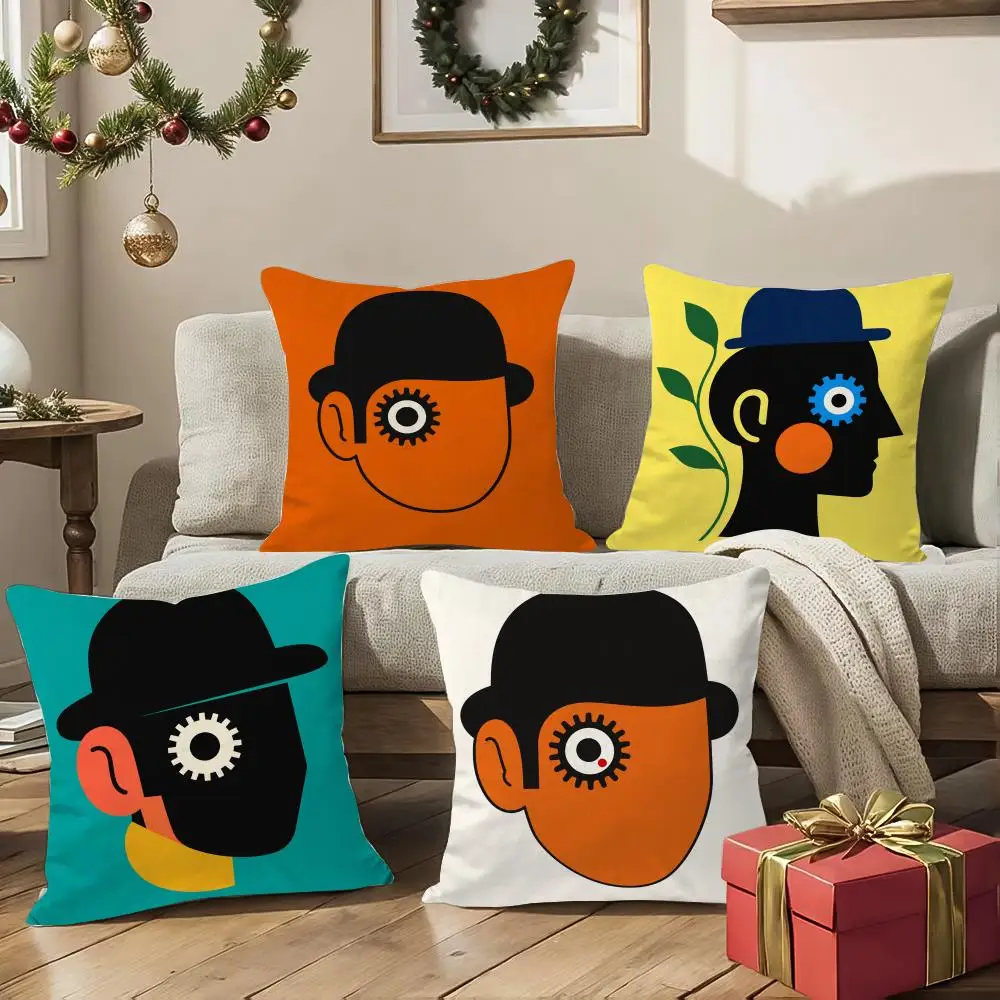 Minimalist Portraits Cushion Cover 1/4Pcs Soft Plush Throw Pillow Cover Double-Sided Print Sofa Living Room Decor