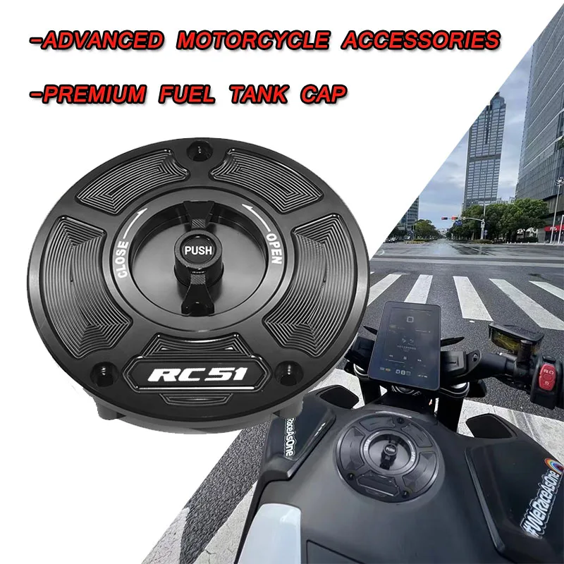 For  RVF 400 ALL YEARS RC51 ALL YEARS CNC Keyless High Quality Motorcycle CNC Gas Fuel Tank Cap Cover Premium Accessories