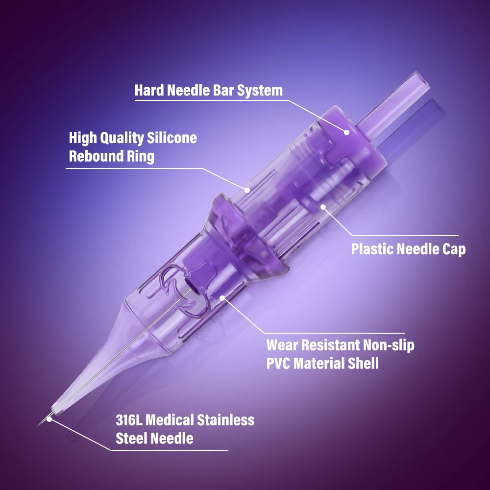 20 قطعة إبر خرطوشة الوشم RL RS بطانة مستديرة عالمية يمكن التخلص منها معقمة إبرة الوشم للوشم تجميل دائم #5