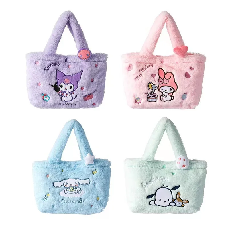

Colorful sanrio handbag Cinnamoroll Kuromi My Melody toy backpack Versatile handbag anime supplie cute kawaii anime shoulder bag