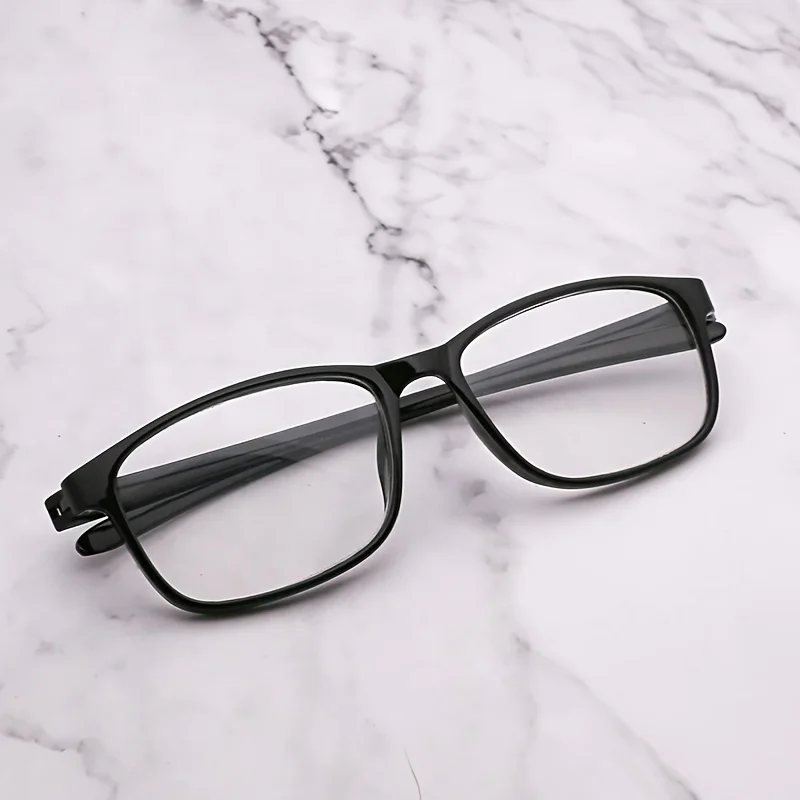 Men Reading Glasses Lightweight Portable Glasses Black Presbyopia Glasses +100 To +400 Clear Eyewear Anti-reflective