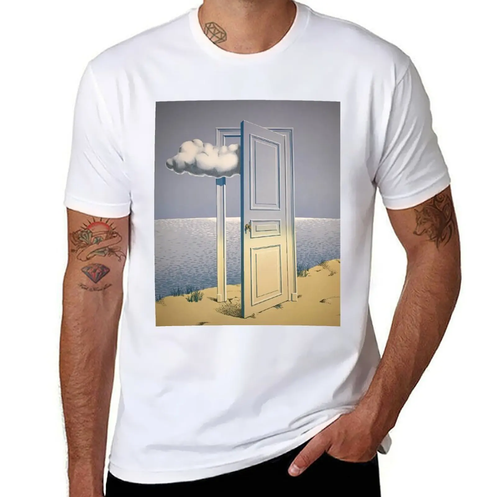 

René Magritte Art Exhibition Poster, Vintage Art, Abstract Poster T-Shirt t shirts for man cotton soft T-Shirt