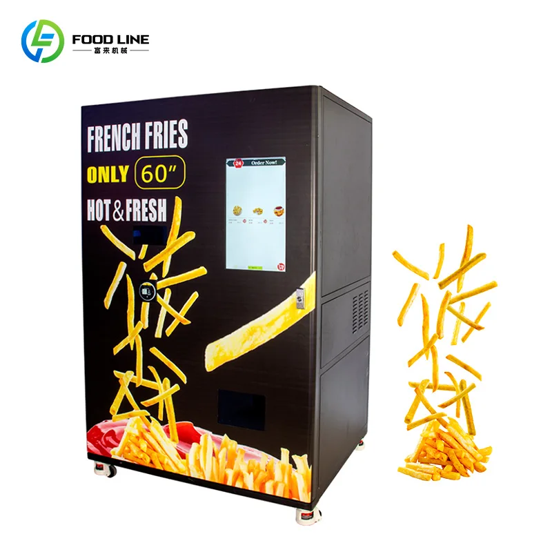 Automatic smart burger vending machine QR code coin payment steel structure cloud-based management wholesale price