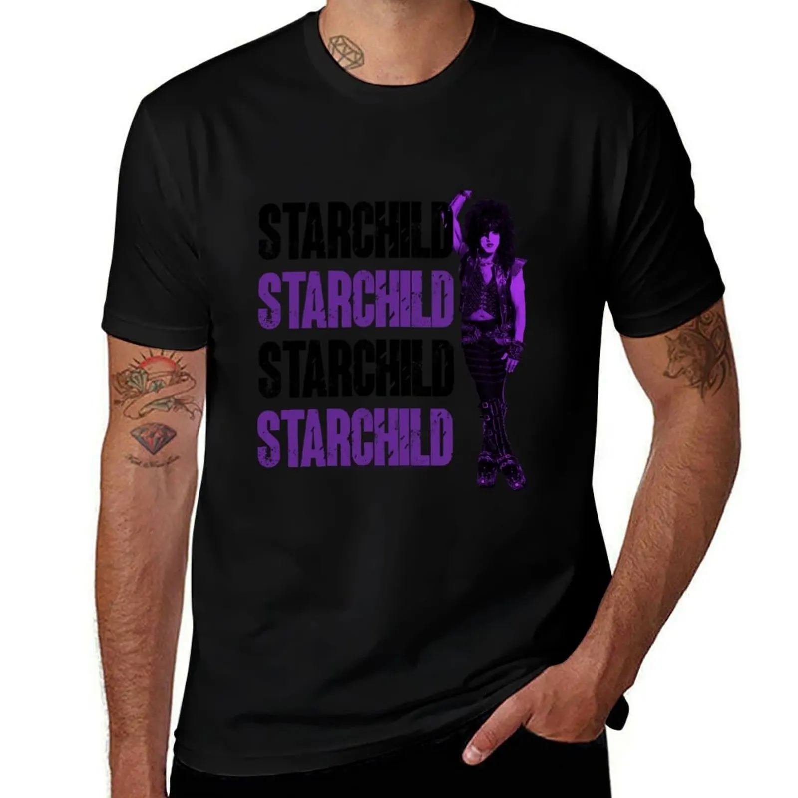 KISS Front Man The Starchild T-Shirt Modern Style Print T-Shirt
