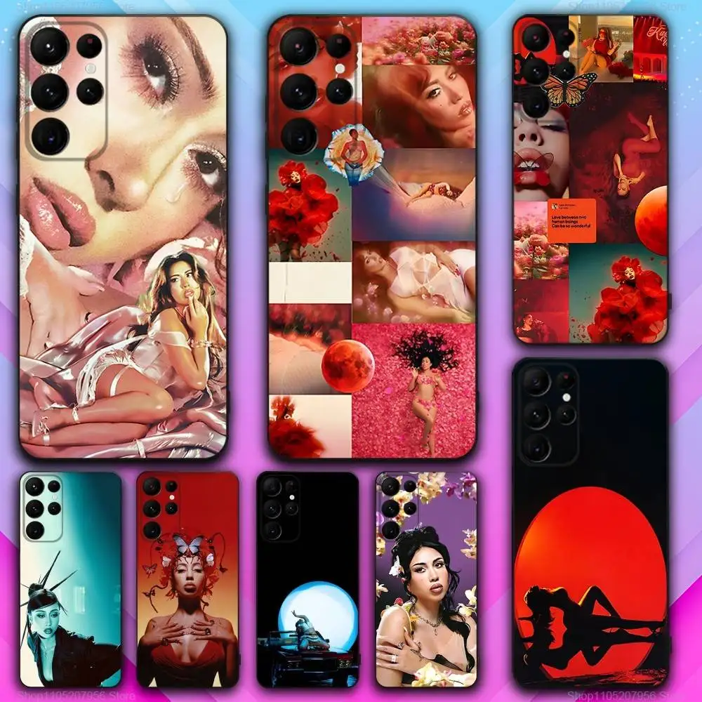 

K-Kali Singer U-Uchis Black Soft Skin-friendly For Samsung S20,S21,S22,S23,Fe,S24,S25,S30,Lite,5G,Ultra,Plus Phone Case