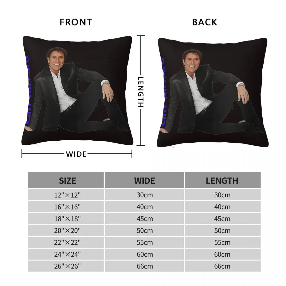 Rock And Roll Cliff Richard Square Pillowcase Polyester Linen Velvet Creative Zip Decorative Home Cushion Cover