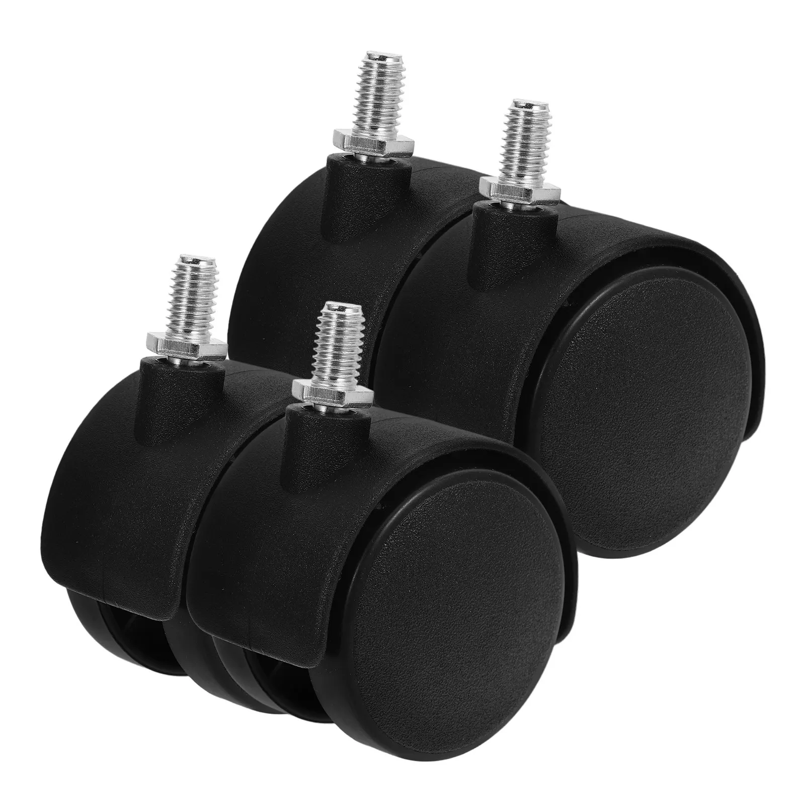 4Pcs Threaded Castor Wheels for Office Chair Wheels Replacement Heavy Duty Silent Mute Rolling Casters for Hardwood Carpet
