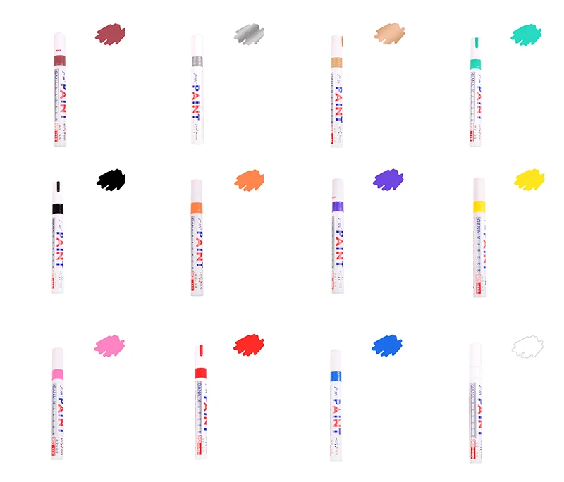 12 farben Permanent Farbe Marker Stift für CD Auto Motorrad Reifen Wasserdichte 3,0mm 1 Stück – Detail 8