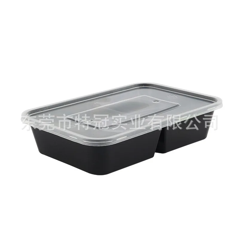 Custom Disposable Lunch Box Transparent Thickened Round Fast Food Box Takeout Bowl Takeaway Packing Box 1000ml Disposable Soup B
