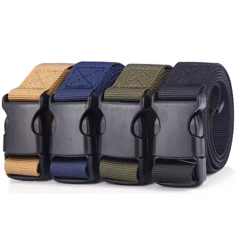 25mm Kids Canvas Belt Unisex for Boys Girls Lightweight Tactical Belt Quick Release Plastic Buckle Adjustable Children Waistband
