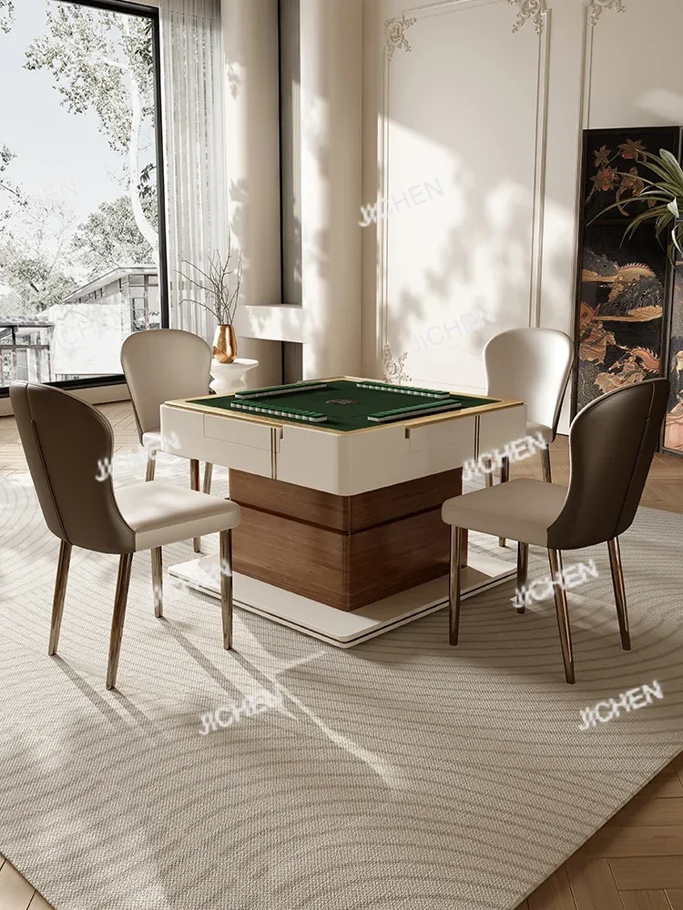 

Mahjong table, tea table, modern, simple and multifunctional lifting rock table.