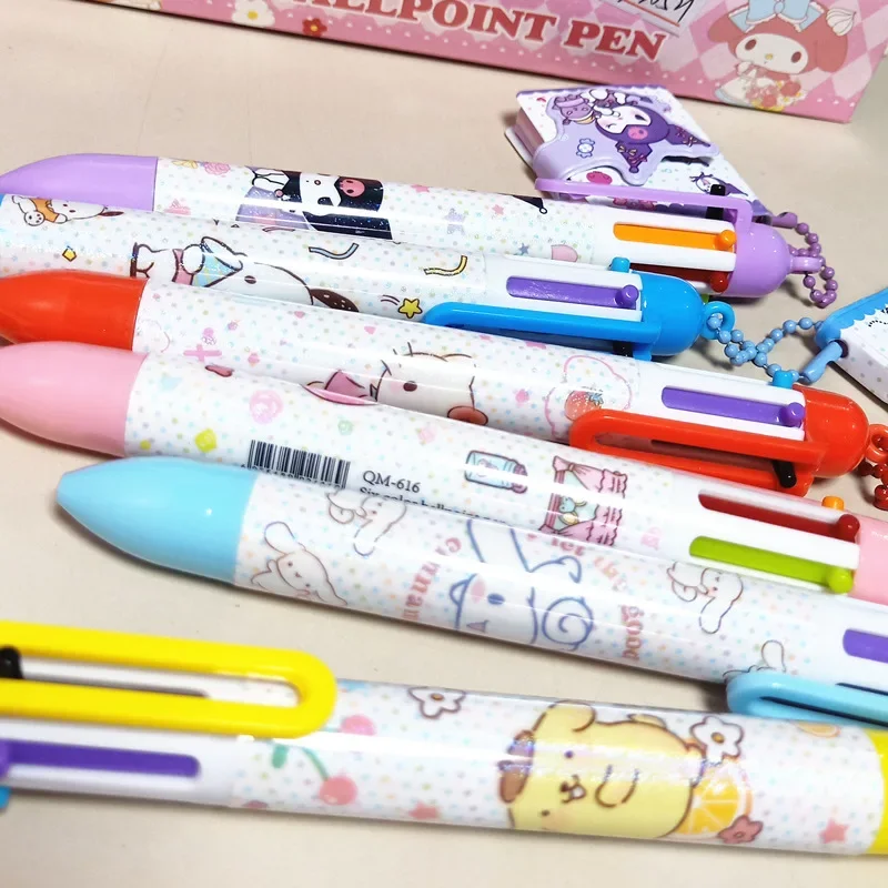 Imagem -04 - Sanrio 12 36 Peças Caneta Esferográfica Cores Marcador Kuromi Melodia Cinnamoroll Criativo Mini Caderno Pingente Canetas Criança Papelaria Presentes