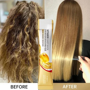 Keratin-Haarmaske, reparierend, für geschädigtes Haar, malzert, feuchtigkeitsspendend, nährend, reparierend, Haarmaske, Haarpflege, Spülung, 10 ml x 10 cm