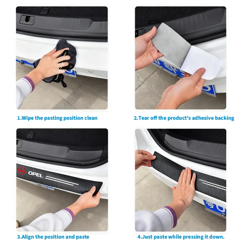 

Carbon fiber car trunk floor protector sticker - scratch-resistant sticker ForOpel Insignia Astra Antara Meriva Zafira H G Corsa