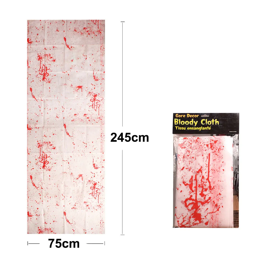 1pc Halloween Decorations Horror Blood Handprint Tablecloth Bloody Apron Unisex Halloween House Decor Scary Accessory