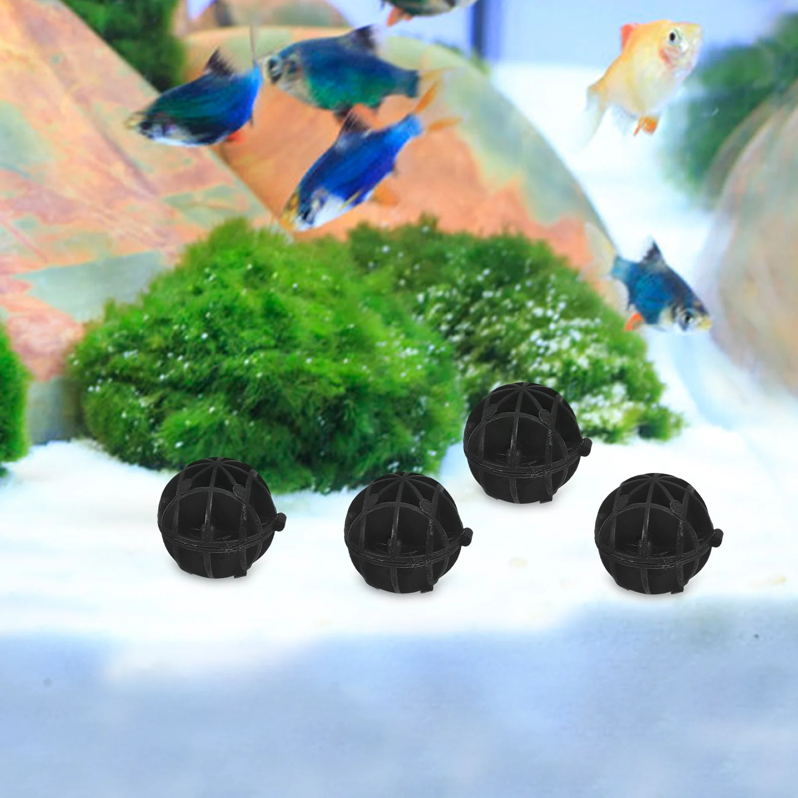 

40Pcs Aquarium Filter Media Balls Biological Cotton Filter Material Fish Tank Purification Filtration Supplies Aquarium Water