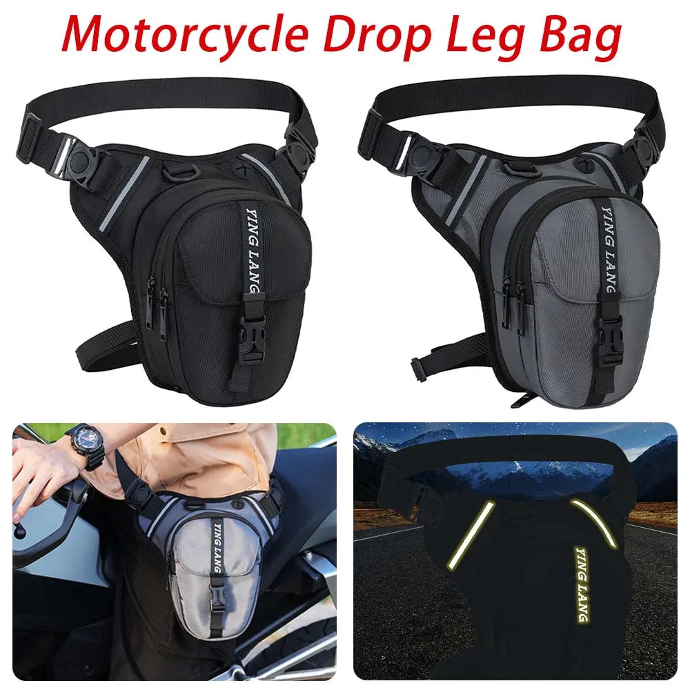 Motorcycle Drop Leg Bag Hip Bum Motorcycle Bag Adjustable Motorcycle Thigh Bag Motorcycle Waist Pack for Hiking Climbing Fishing