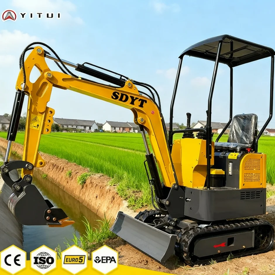 SDYT حفارة صغيرة محرك ديزل قوي حفار صغير متعدد الوظائف لبناء مزرعة الحديقة CE/EPA معتمد حسب الطلب #2