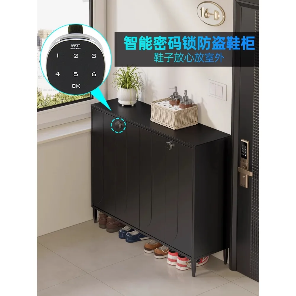 

Locked shoe cabinet at the entrance of the corridor Outside the cabinet Elevator entrance Anti-theft shoe cabinet Home large-cap