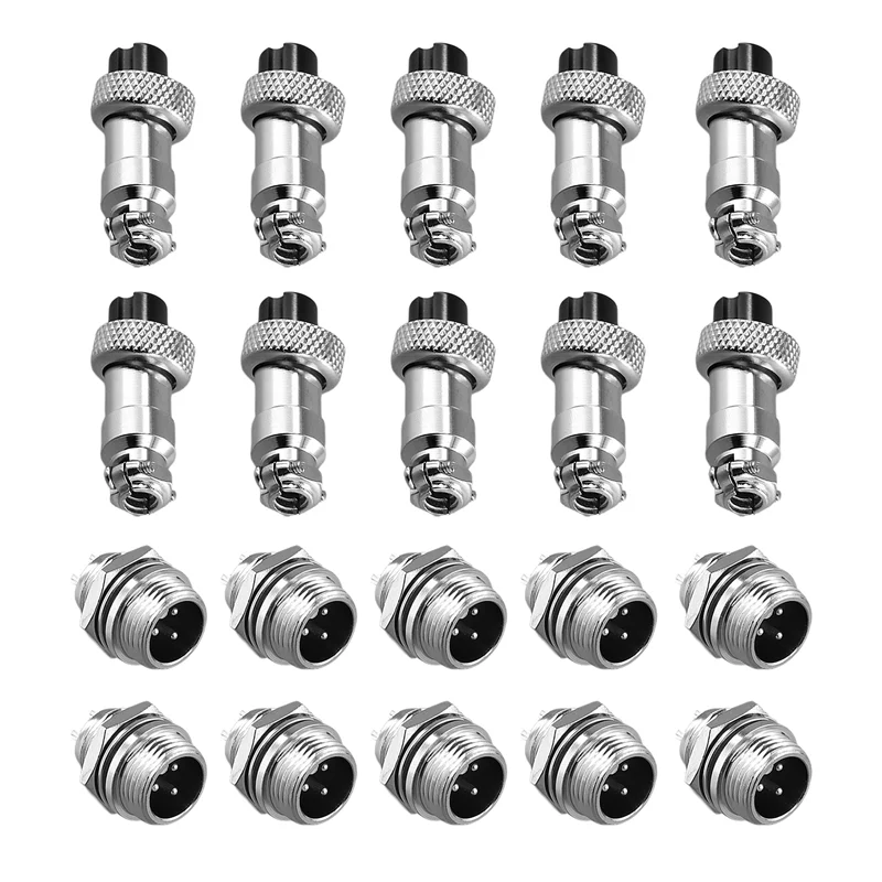 

ABRJ-10Set M12 12Mm Aviation Connector Male + Female Circular Air Socket Plug Electrical Wire Panel Connector