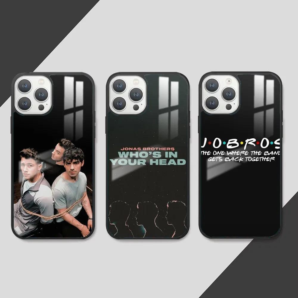 Band J-Jonas B-Brothers Phone Case For iPhone 16 15 14 13 12 11 Pro Max Plus Mini PC Fashion High Quality mirror phone case