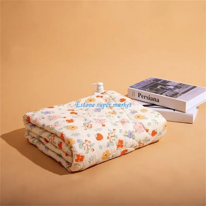 

090B Cotton-Gauze Bath Towel Soft Absorbent Newborn Blanket Baby Shower Wrap Clothes