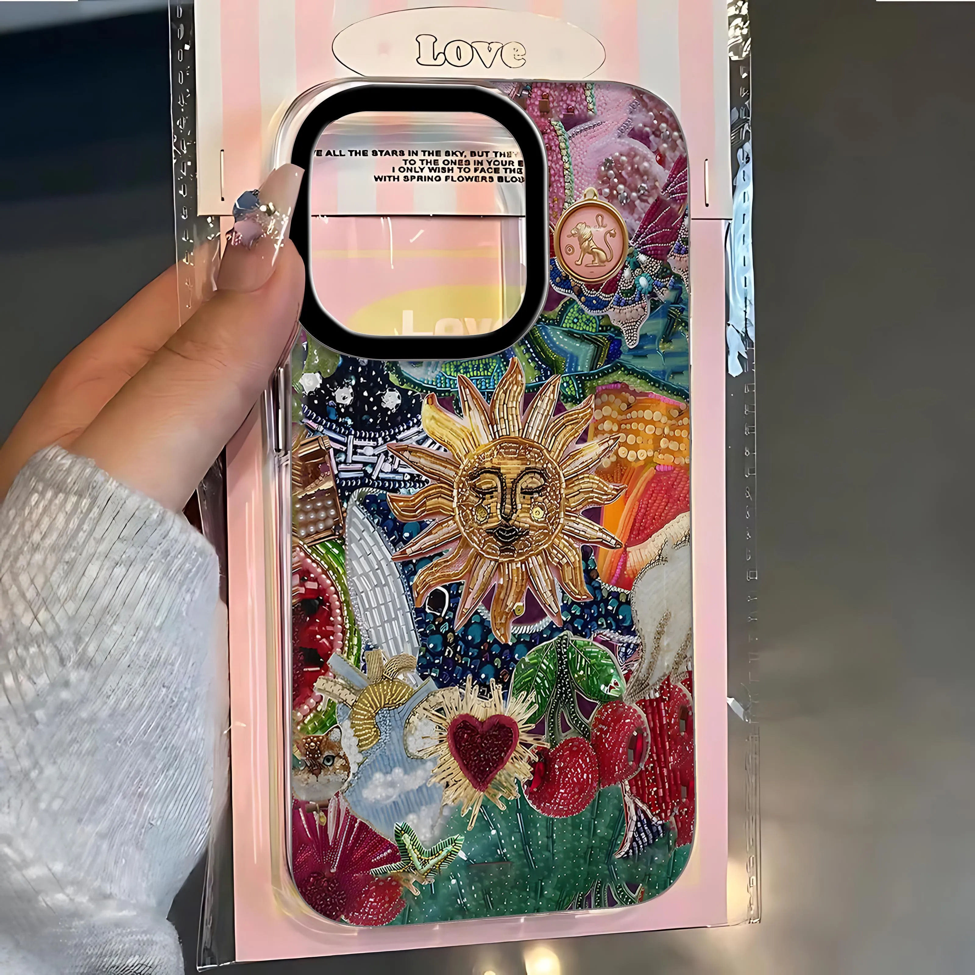 Luxury Abstract Sun Phone Case for Oppo A60 A2 A1 A98 A96 A78 A97 A76 A36 A55 A16 A16s A31 A92 4G 5G Clear TPU Back Cover