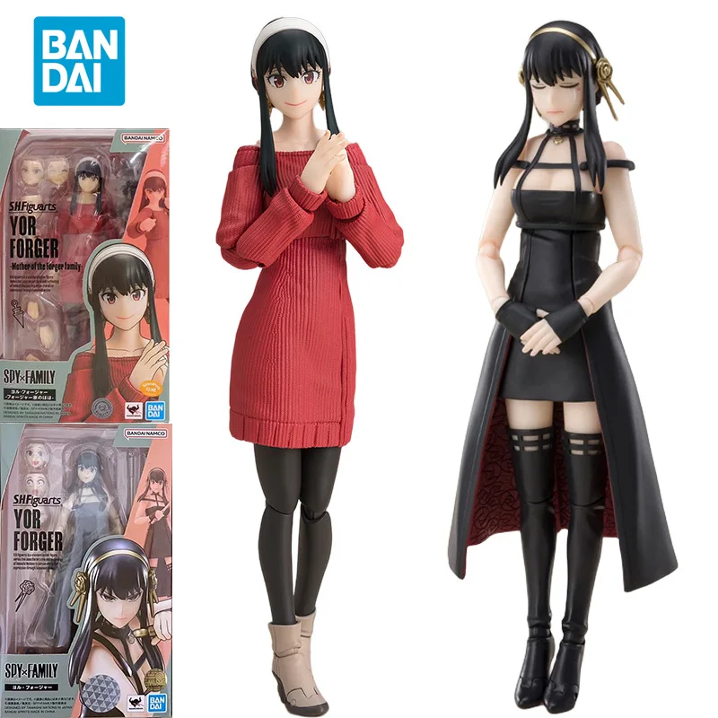 

In Stock Bandai Genuine SHF SPY×FAMILY Yor Forger Collect ornaments Birthday gift For Boys Girls Collect souvenir toys