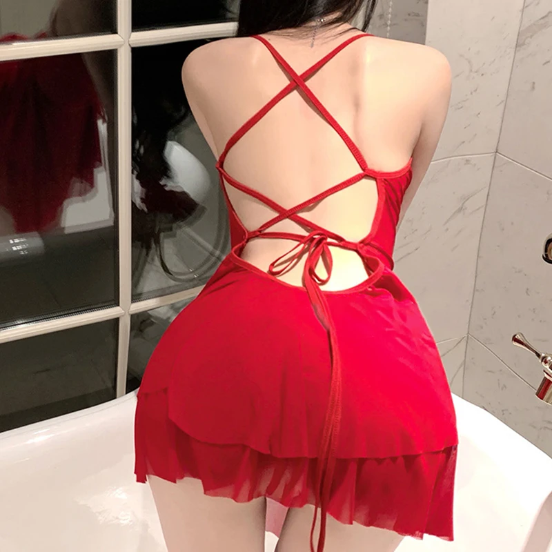 

1 шт., сексуальная сетчатая кружевная ночная рубашка Pure Desire, пижама с прозрачной спиной, красивый дизайн, нижнее белье