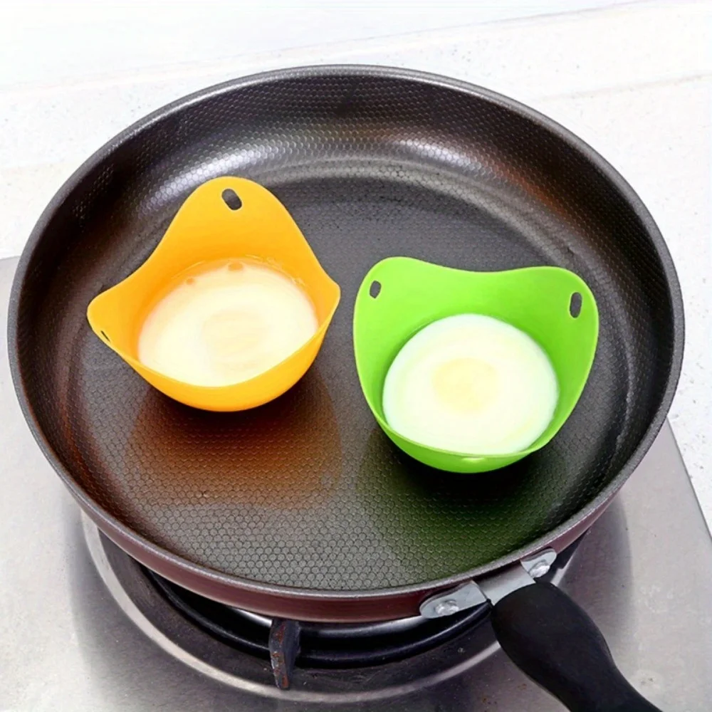 4Pcs Random Colors Egg Poacher Poaching Pods Pan Mould Egg Mold Bowl Rings Cooker Boiler Kitchen Cooking Tool Accessories Gadget