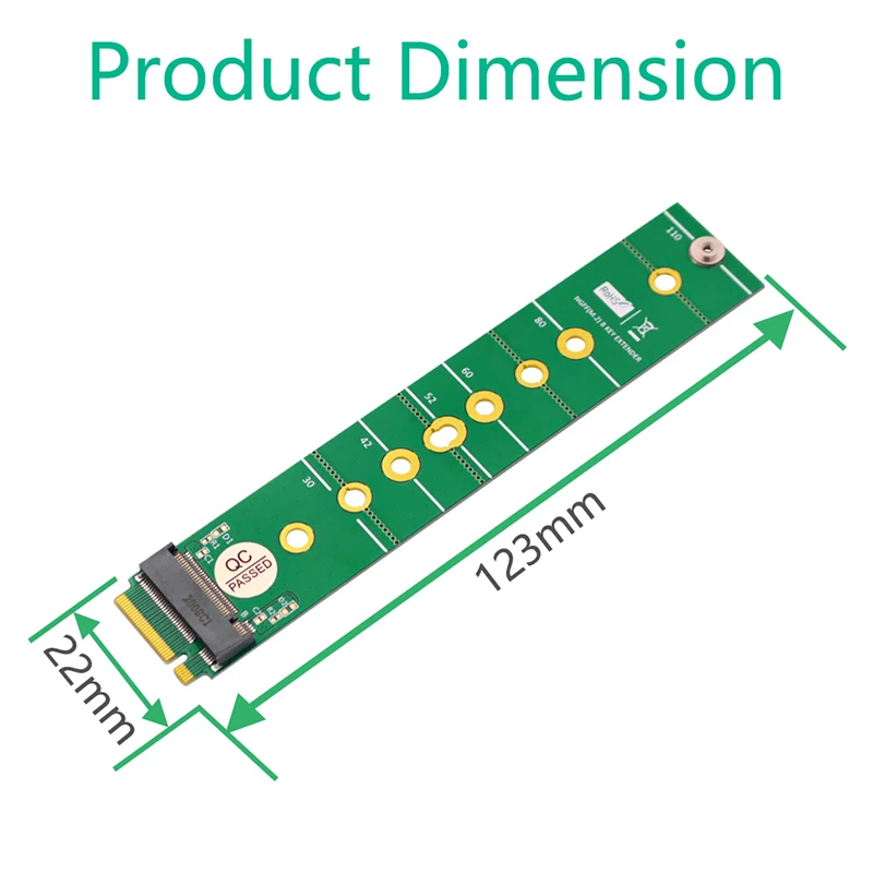 Adaptador M.2 NGFF B Key SSD, convertidor de placa elevadora key-b a key-b, ranura de expansión de tarjeta de conversión para 2230, 2242, 2260, 2280, M.2 SATA SSD