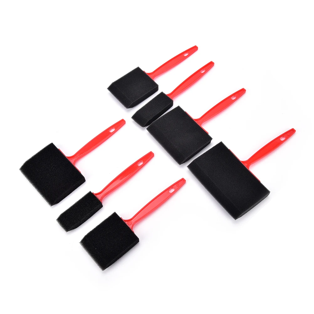 4Pcs Foam Paint Brush Sponge Oil Stain Polyurethane Craft Art Set Child Painting Brushes