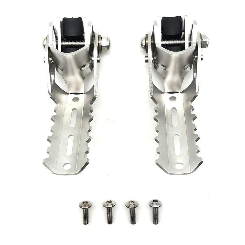 Motorcycle Front Driver Highway Footrest Folding Footpeg Clamps 22-25Mm For Honda CRF1000L Africa Twin For BMW