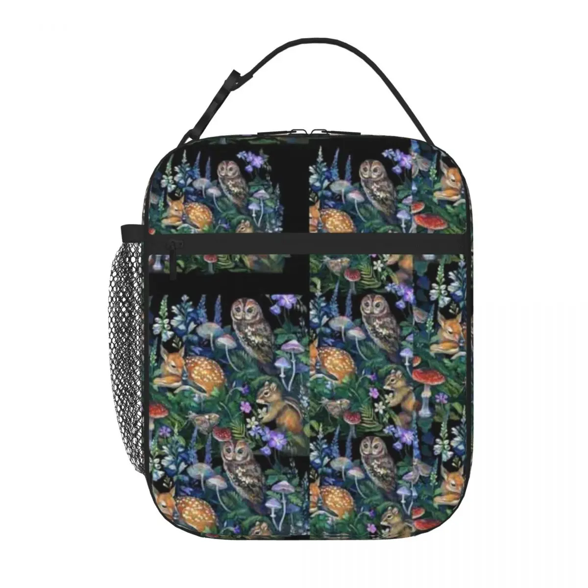 Bestselling Enchanted Forest Splicing Color Foldable Lunch Bag Preschool Lunch Insulated Lunch Bag