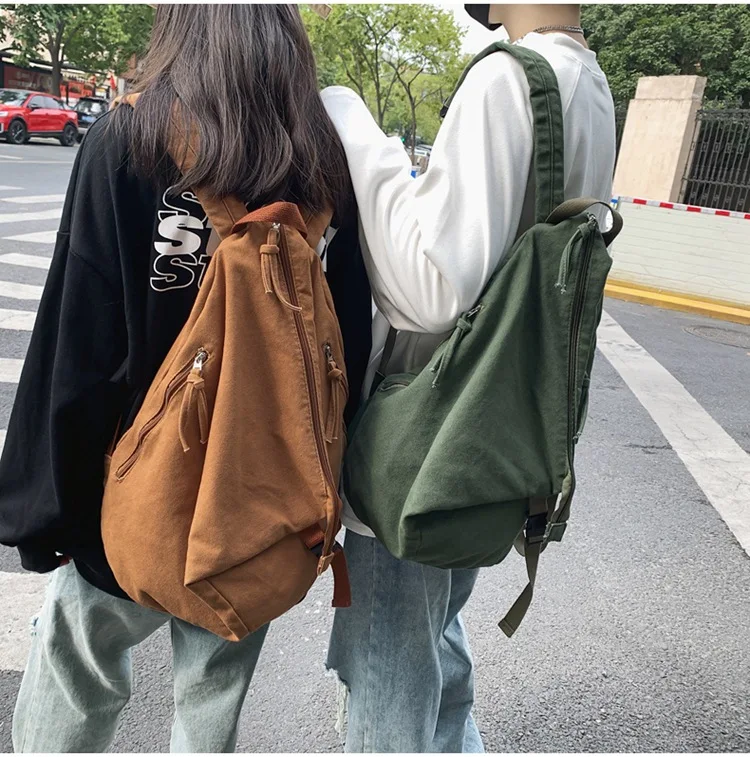 Fashionable and Casual Japanese Style Canvas Backpack for High School and College Students backpack women 가방 mochilas masculinas