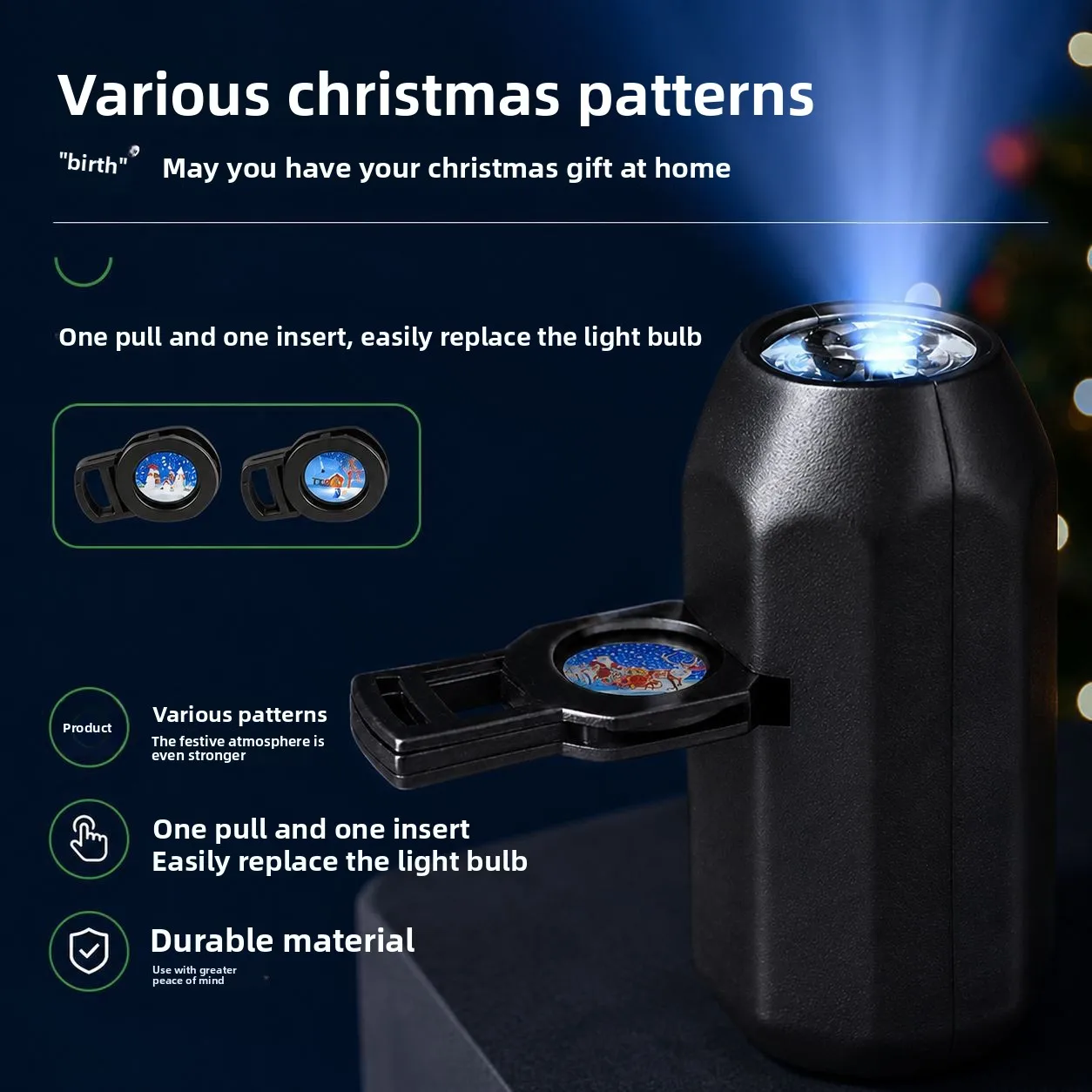 Creative LED Moon Lamp & Starry Sky Night Light with Logo Projector, USB Ambient Background Lamp for Bedroom