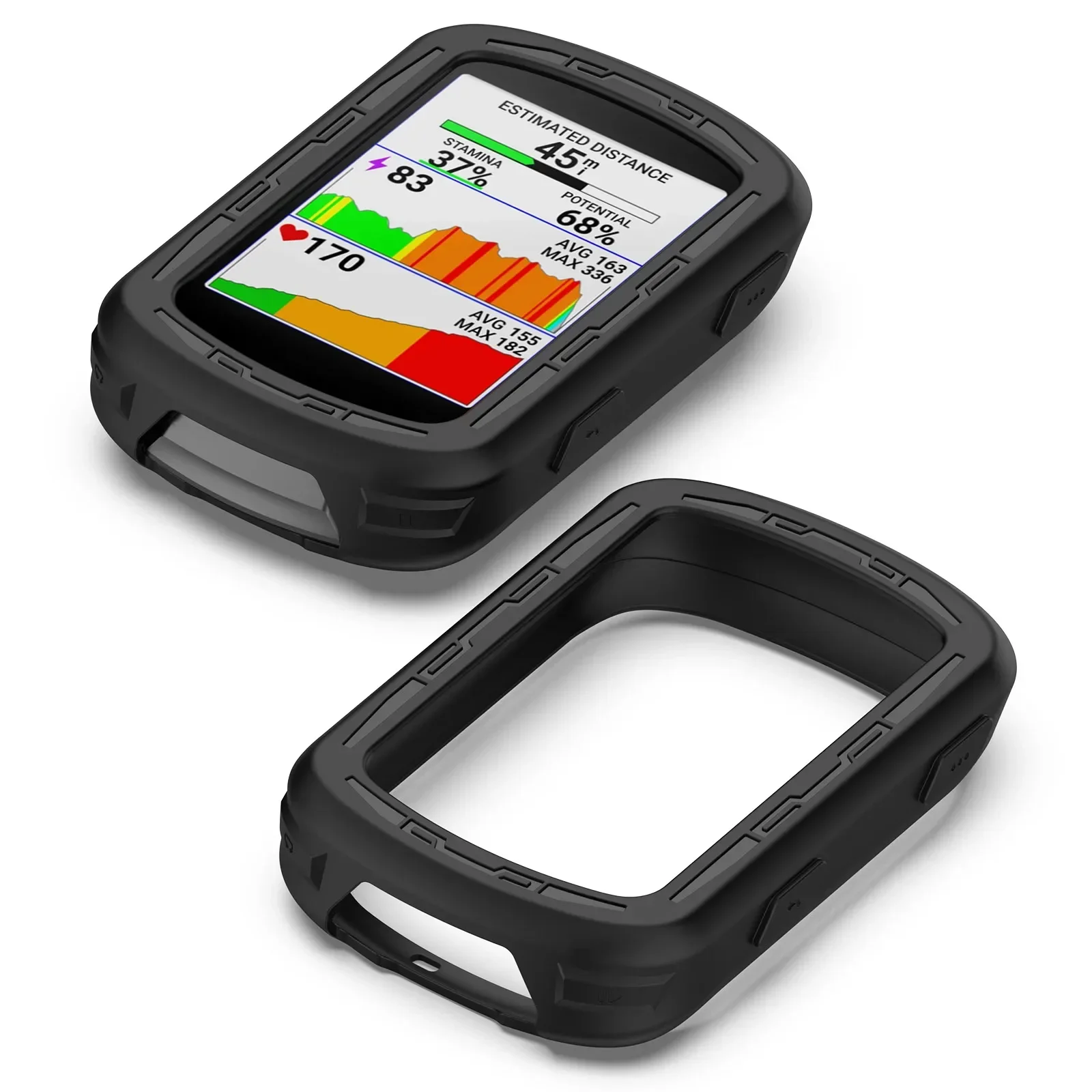 Etui 2 w 1 + szkło hartowane - 2 szt. do Garmin Edge 540 / 840 GPS Stoper rowerowy Osłona ekranu Szklana folia i osłona silikonowa