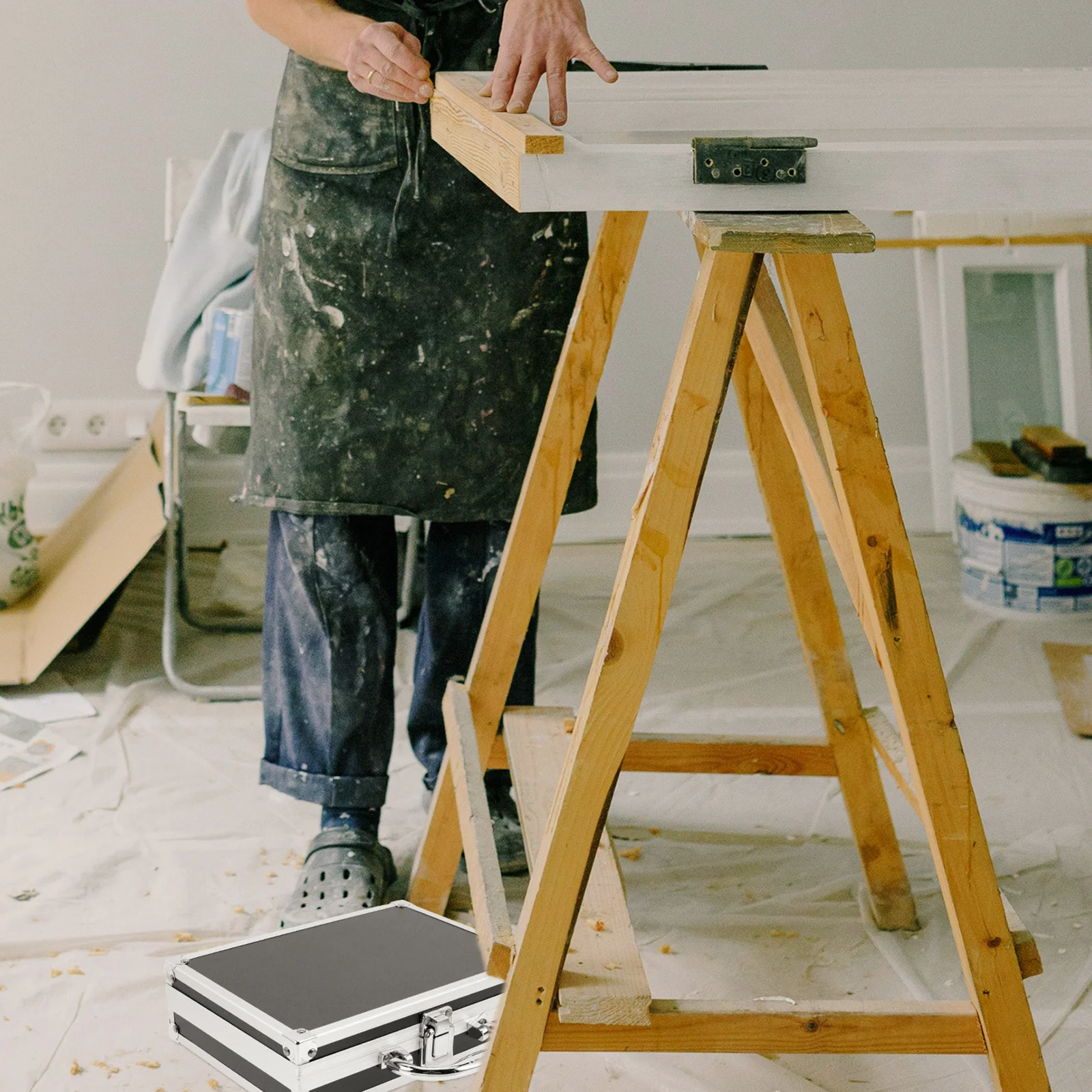 

Metal Tool Storage Box Handle Multifunctional Large Capacity Aluminum Alloy Case Portable Toolbox Container for Tools Medicine