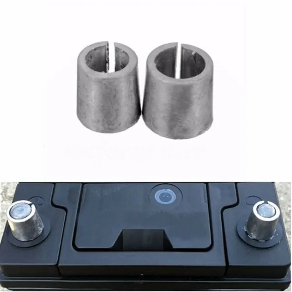 2pcs Car Battery Terminal Converters Post Adaptor Sleeve For Positive Negative Side Post Battery Connections Plumbum Batteries