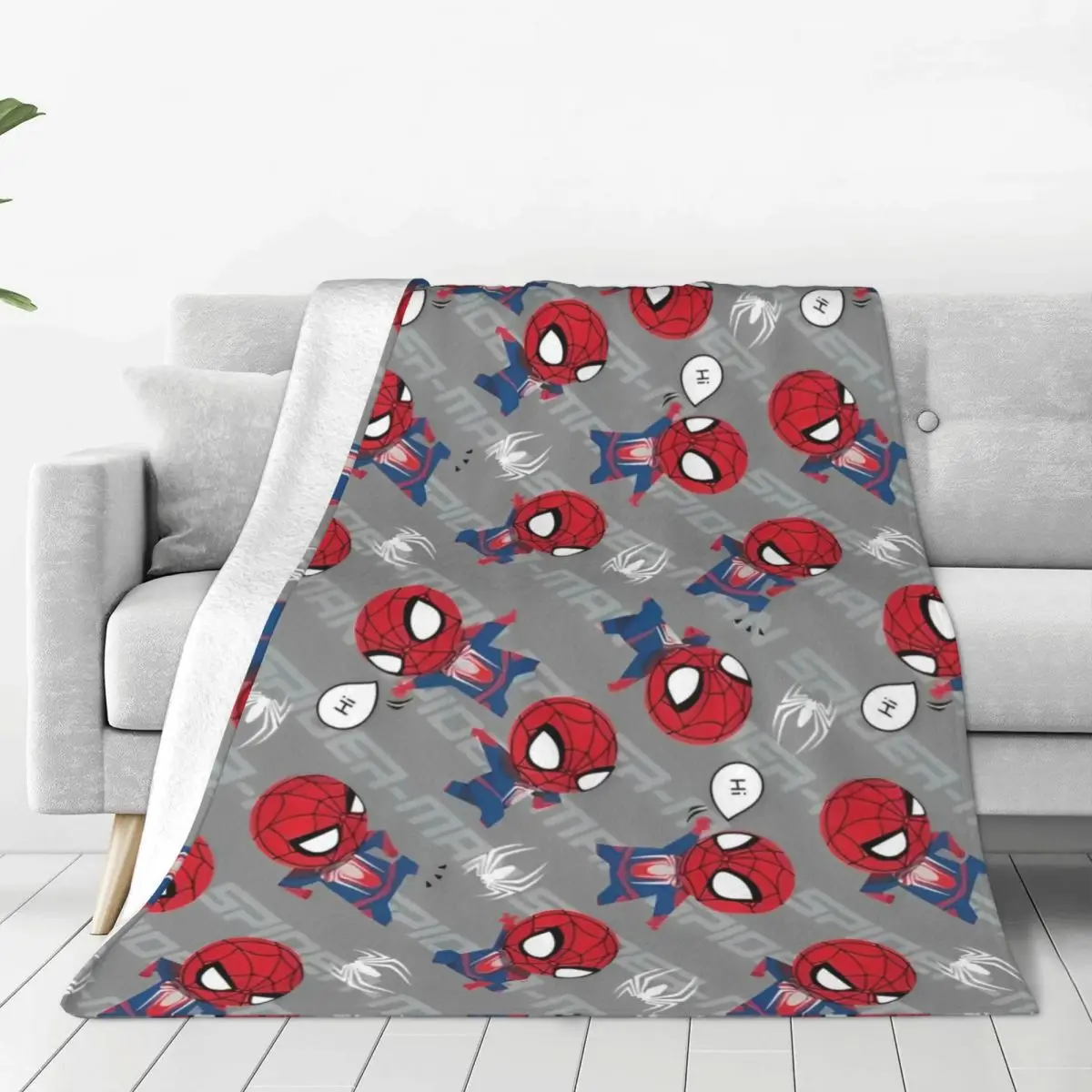 

Spider-Man Comic Handsome Cool Flannel Throw Blankets Cartoon Anime Blanket for Bedding Couch Warm Bedspread