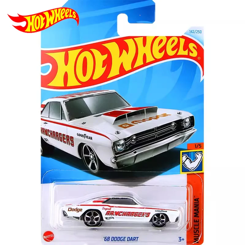 Hot Wheels-Car 68 Brinquedo Dodge Dart para Menino, Modelo de Veículo Liga Diecast, Colecionador Carro, Presente de Aniversário, 1:64, Original,