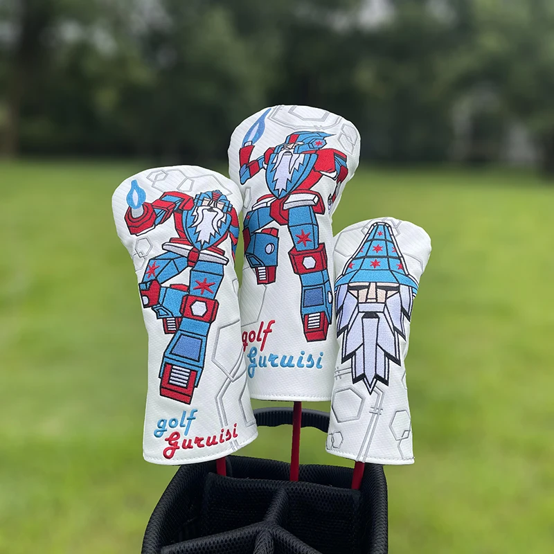 Mechanical Mage Golf Club #1 #3 #5 Wood Headcovers Driver Fairway Woods Cover PU Leather High quality  Putter Head Covers