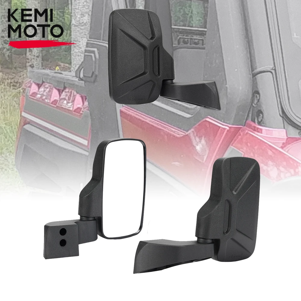 

UTV Full Door Mounted Rear Side View Mirrors Compatible with Ranger Crew SP XP 1000 570 / Commercial Pro XD 4000 2000 / XD 1500