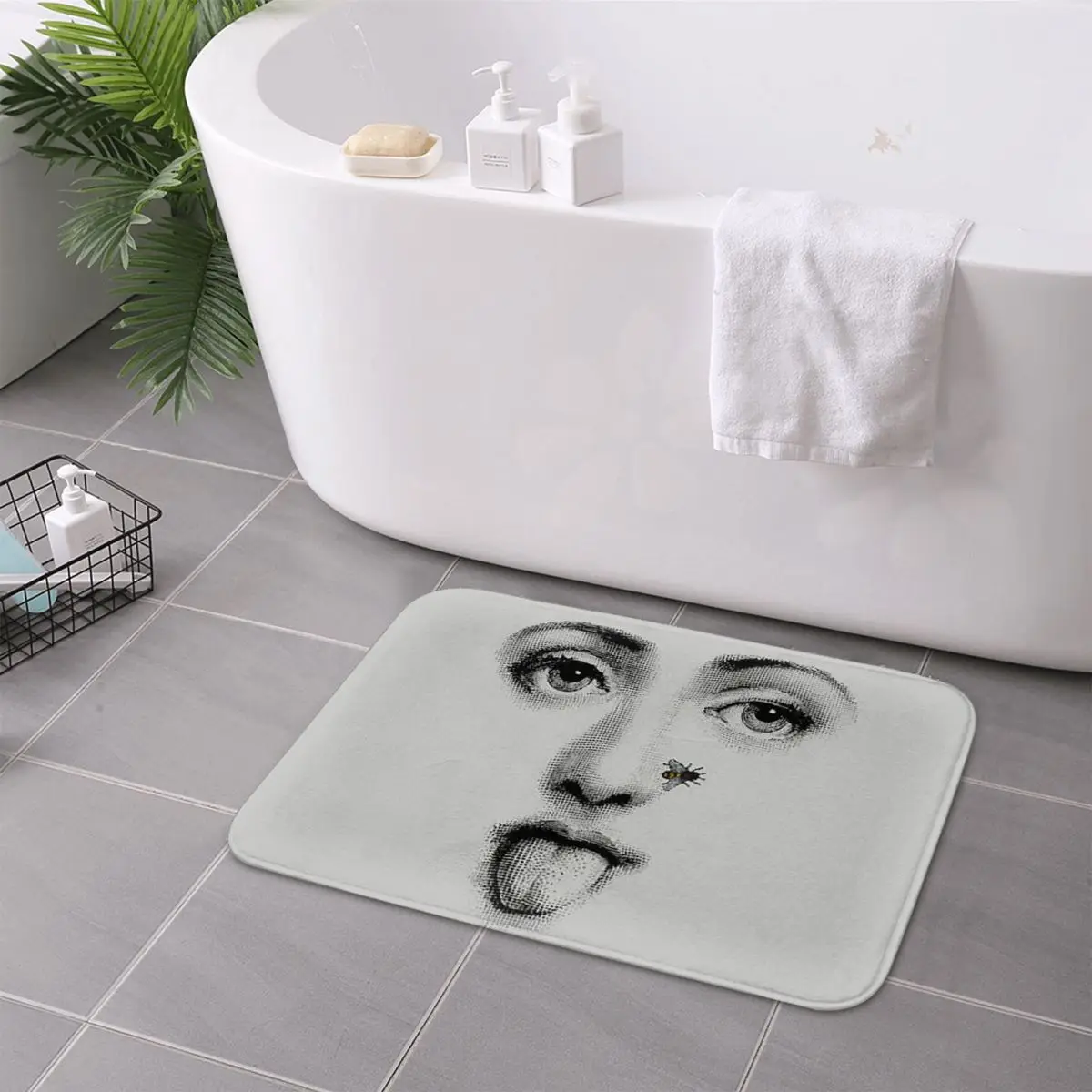 Lina Cavalieri By Piero F-Fornasetti-S Art المضادة للانزلاق ممسحة الكلمة حصيرة السجاد البساط للمطبخ مدخل المنزل الحمام مسند القدم حصيرة #5