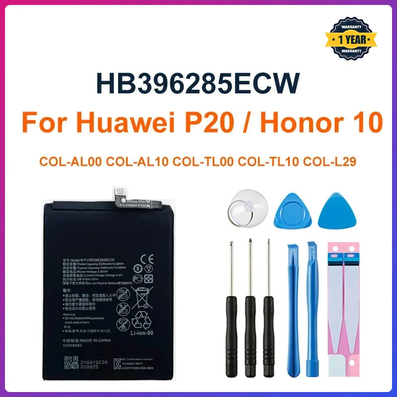 HB396285ECW 3400mAh Battery For Huawei P20 Honor 10 COL-AL00 COL-AL10 COL-TL00 COL-TL10 COL-L29 Batteries