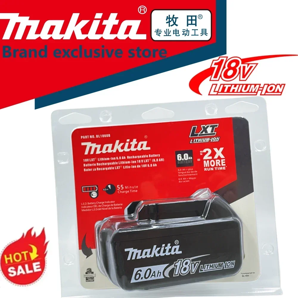 100% originalMakita 18v 6.0Ah batterij BL1850b BL1850 BL1860 BL1860BL1830 BL1815 bl1840 LXT400 BL1860 voor makita gereedschap