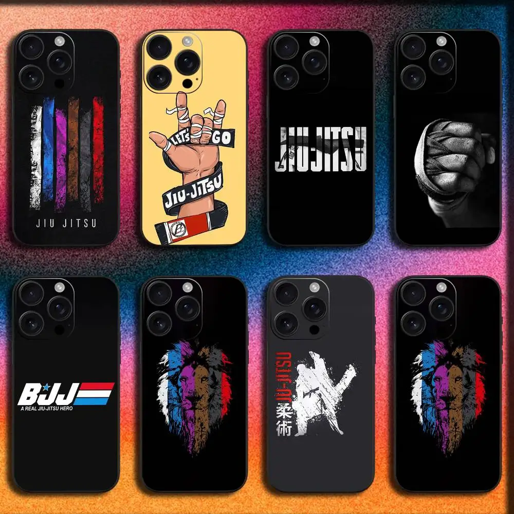 

BJJ Brazilian Jiu-Jitsu Phone Case For iPhone 17,16,15,14,13,12,Pro,Max,Plus,E,SE4,Air,Mini Black Cover